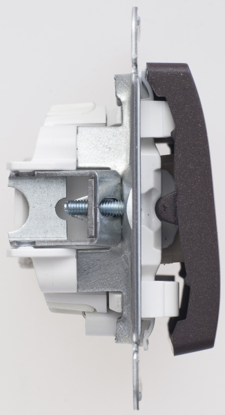 Купить Systeme Electric Glossa Шоколад Мех Переключатель 1-клавишный с подсветкой сх.6а, 10АХ