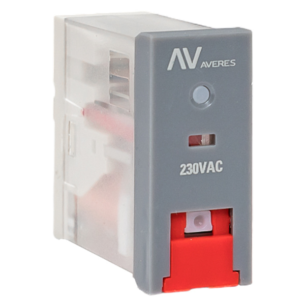 EKF Averes Реле промежуточное с кнопкой и мех. Индикацией RPAt 25/1 12A 230В AC