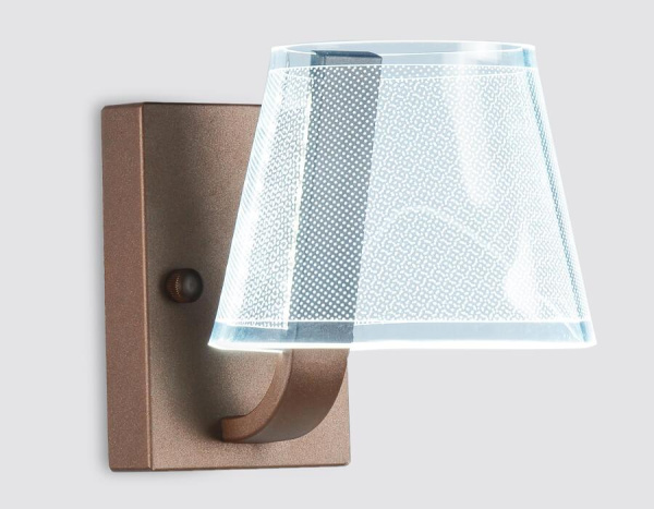 Купить Ambrella Настенный светодиодный светильник с выключателем AK4089 CF кофе LED 3000K/4200K/6400K 13W 170*150*220