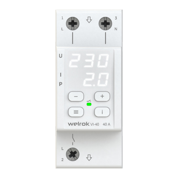 Welrok VI-40 Реле напряжения 40 А (max 50 A), 8 800 ВА