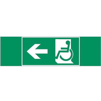 Varton пиктограмма "Движение МГН налево" 310х90мм для авар-эвакуац св-ка Basic IP65 V5-EM02-60.002.031