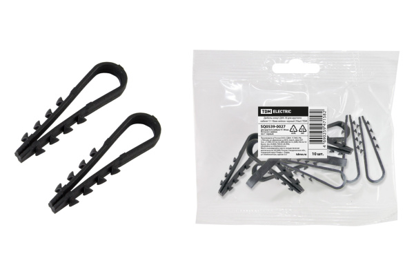 TDM Дюбель-хомут ДХК-18 для круглого кабеля 11-18мм нейлон черный (10шт) SQ0539-0027