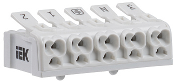 IEK Клемма пружинная соединительная КСПн5-3L+N+PE