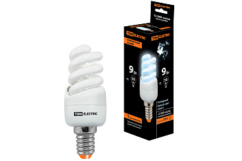 TDM Лампа энергосберегающая КЛЛ-FSТ2-9 Вт-4000 К–Е14 КОМПАКТ (35х95 мм) SQ0323-0172