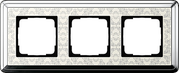 Gira ClassiX Art Хром/Кремовый Рамка 3-ая 0213683