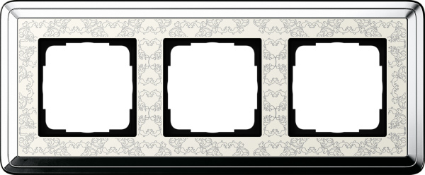 Gira ClassiX Art Хром/Кремовый Рамка 3-ая 0213683