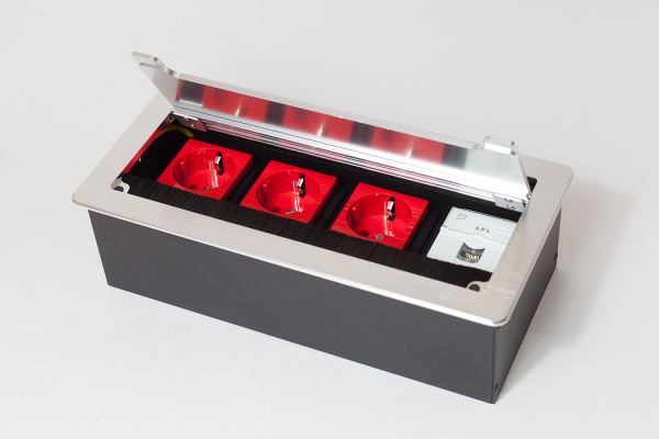 SPL Люк настольный на 4 поста (45х45), металл, серебро, IP20 300012