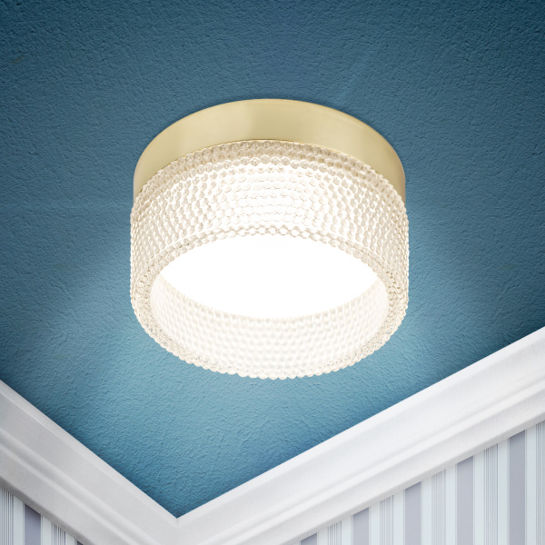 ЭРА Встраиваемый светильник под лампу GX53 ЭРА DK97 GD/TR золото прозрачный