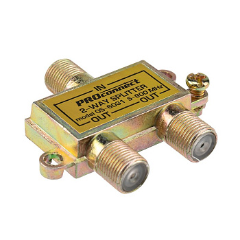 PROconnect Делитель ТВ х 2 под F Разъем 5-900 МГц 05-6031