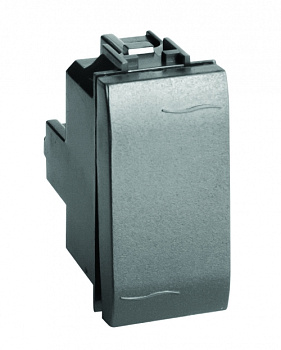 DKC Двухполюсный выключатель, черный, 1мод.