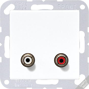 JUNG 2x Cinch Audio (RCA), слоновая кость MAA1021