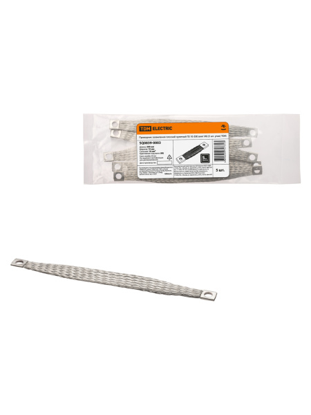 TDM Проводник заземления плоский луженый ПЗ 10-300 (5 шт. упак) ТDM SQ0839-0003