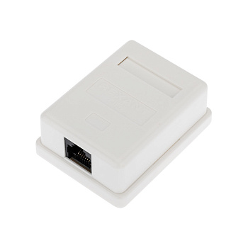 Рoзетка компьютерная внешняя, 1-порт RJ-45 (8P8C), UTP неэкранированная, категория 6, Rexant 03-0132