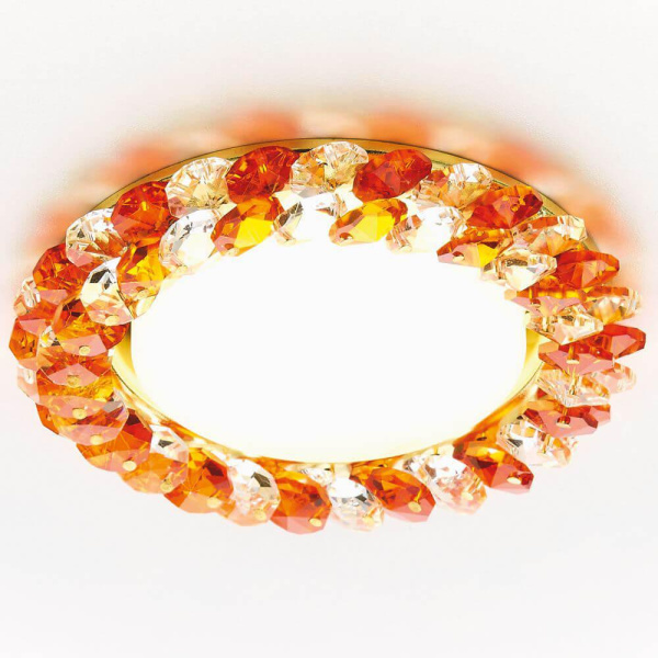 Купить Ambrella Встраиваемый точечный светильник G206 TI/G золото/янтарный GX53