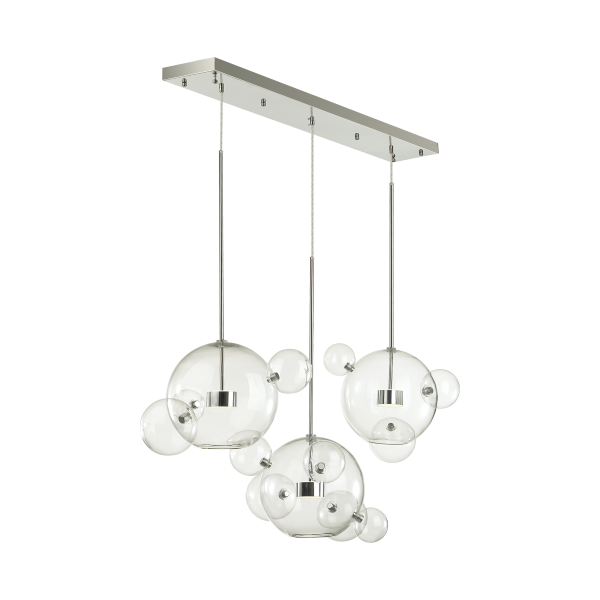Купить Odeon Light 4802/36L L-VISION (В 3-Х КОРОБКАХ) ODL22 267 хром/прозрачный/стекло Люстра LED 36W 4000K BUBBLES