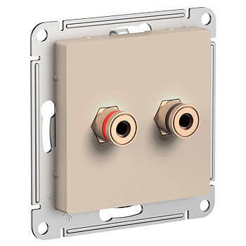 Systeme Electric AtlasDesign Песочный Аудиорозетка двойная