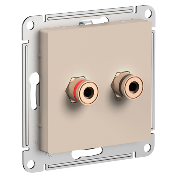 Systeme Electric AtlasDesign Песочный Аудиорозетка двойная