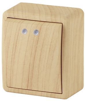 ЭРА 11-1202-11 Эксперт Сосна Выключатель 1-кл с подсветкой ОУ