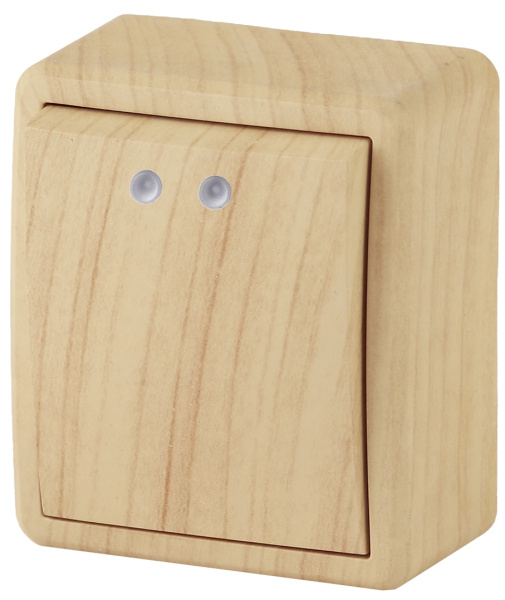 ЭРА 11-1202-11 Эксперт Сосна Выключатель 1-кл с подсветкой ОУ