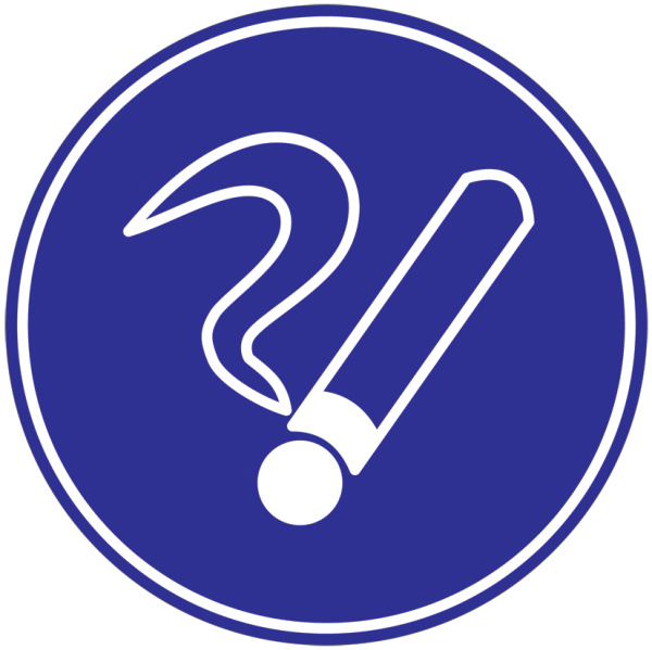 IEK Этикетка самокл. : Ф180мм Курить здесь