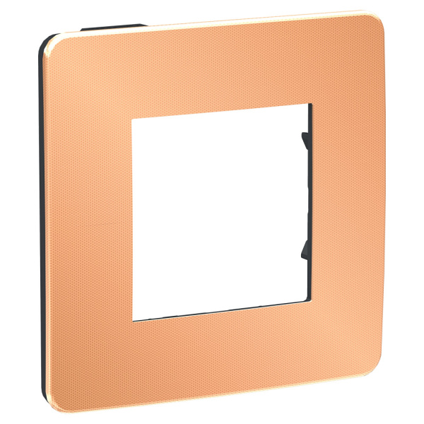 SE Unica Studio Медь/Антрацит Рамка 1-ная NU280258