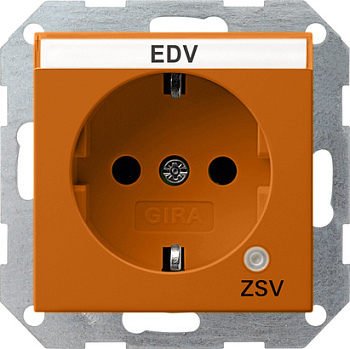 Gira с накладкой зеленого цвета и маркировкой ”SV” (обычные меры безопасности) 268202