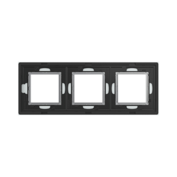 Купить DKC Рамка из натурального стекла,"Avanti", светло-серая, 3 поста (6 мод.)