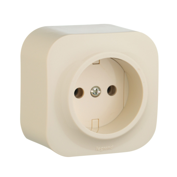 Legrand Quteo Бежевый Розетка б/з 782240