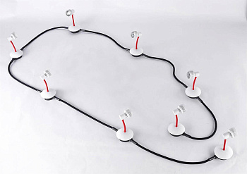 Lussole LOFT Металл/флекс Белый / красный Металл Светильник настенно-потолочный GU10 5,5W GRLSP-9818-08