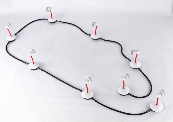 Lussole LOFT Металл/флекс Белый / красный Металл Светильник настенно-потолочный GU10 5,5W GRLSP-9818-08 Lussole LOFT Металл/флекс Белый / красный Металл Светильник настенно-потолочный GU10 5,5W GRLSP-9818-08