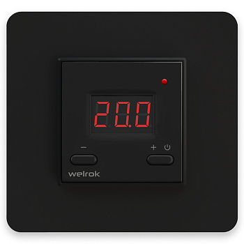 Welrok vt bk Терморегулятор цифровой с индикацией температуры 16 А, 3000 ВА, 0…35  °С