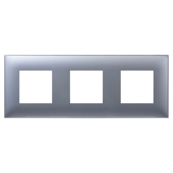 DKC Рамка "Avanti", "Закаленная сталь", 3 поста (6 мод.)