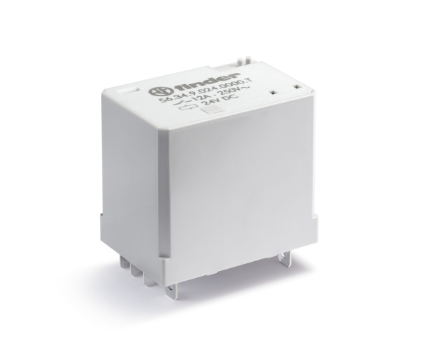 Finder Миниатюрное силовое электромеханическое реле; монтаж в розетку или наконечники Faston (4.8х0.5мм); 4CO 12A; контакты AgNi; катушка 72В DC; степ 563490720000T