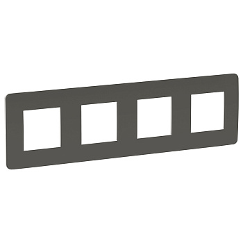 SE Unica Studio Дымчато-серая/Белая Рамка 4-ная NU280821