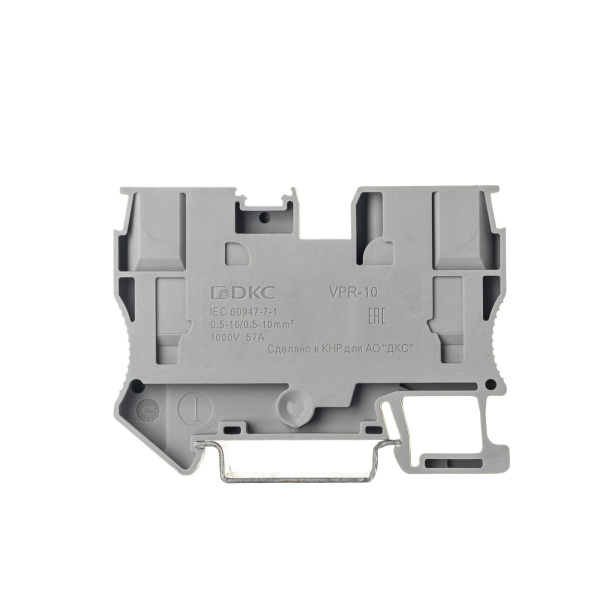 Купить DKC Nuputuk Клемма проходная, зажим push-in, 2 точки подключения, 10 кв.мм, серая
