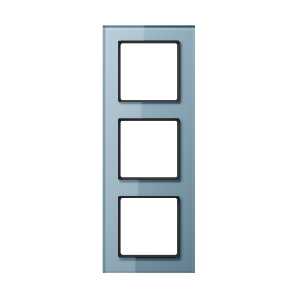 JUNG A creation Стекло Серо-голубое Рамка 3-ая AC583GLBLGR