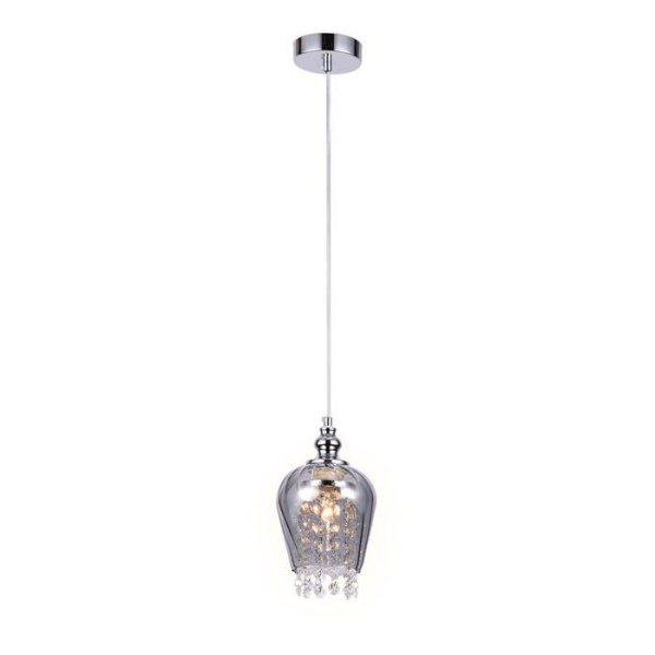Ambrella Подвесной светильник со сменной лампой TR3609 CH/SM хром/дымчатый E27 max 40W D140*1000 Ambrella Подвесной светильник со сменной лампой TR3609 CH/SM хром/дымчатый E27 max 40W D140*1000