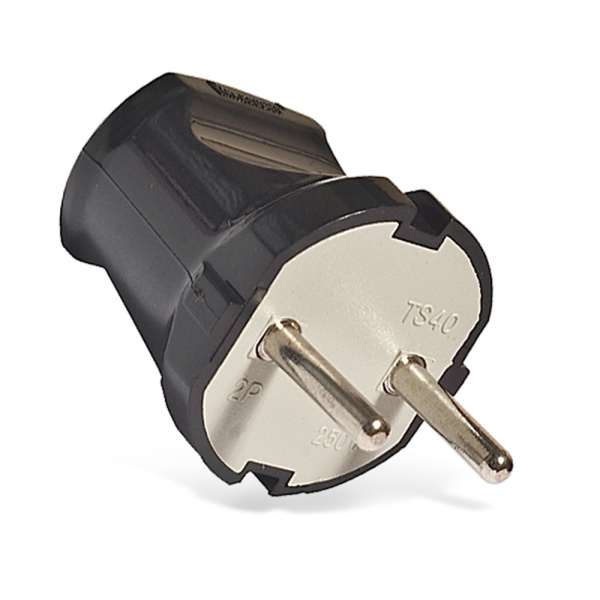 UNIVersal Вилка Черн б/з 6А 250В А0113