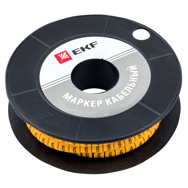 Купить EKF PROxima Маркер кабельный 1,5 мм2 "6" (1000 шт.) (ЕС-0)