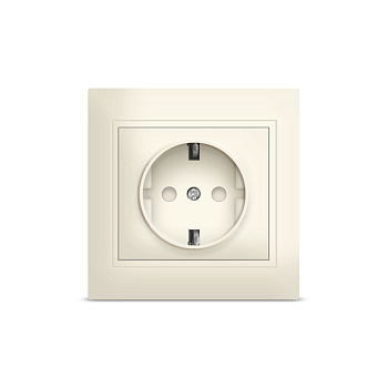 UNIVersal "Севиль" Розетка "Слоновая кость" с/з з/ш Б-С0049