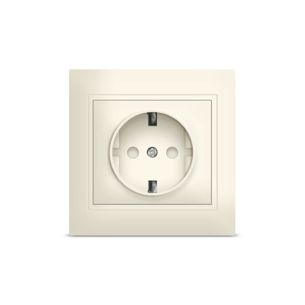 UNIVersal "Севиль" Розетка "Слоновая кость" с/з з/ш Б-С0049