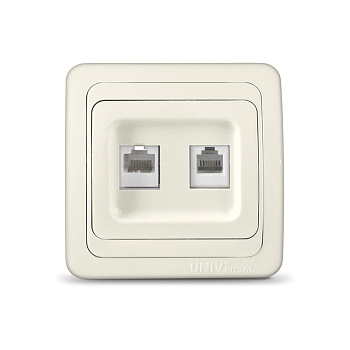 UNIVersal "Валери" Розетка "слоновая кость" (ivory) комп.+TF Б-В0135