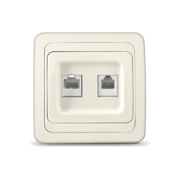 UNIVersal "Валери" Розетка "слоновая кость" (ivory) комп.+TF Б-В0135