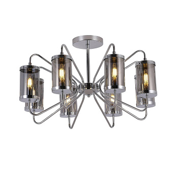 Evoluce SLE102302-08 Светильник потолочный Хром/Дымчатый E14 8*40W