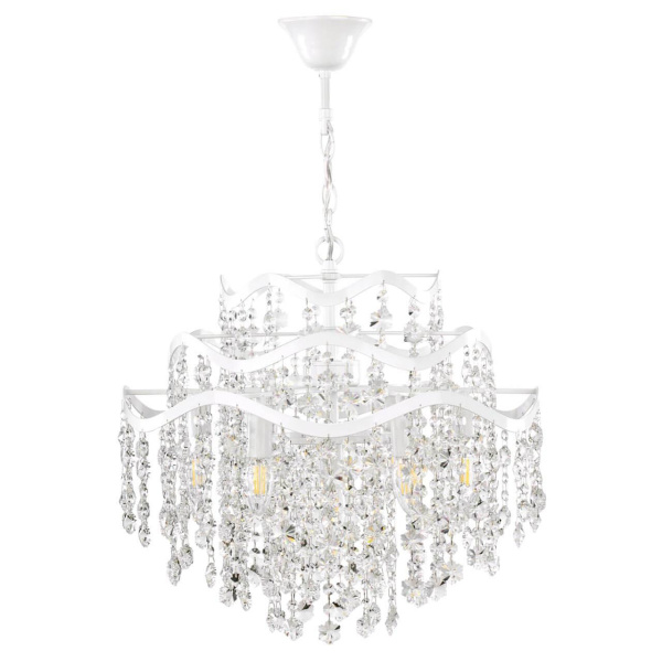 Freya Crystal Charlotte Белый Подвесной светильник E14 40W FR1001PL-07W
