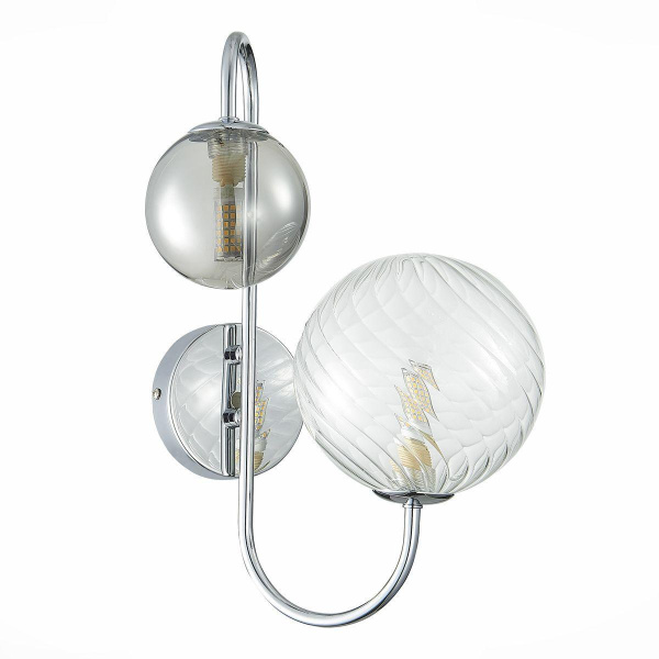 ST Luce SL1124.101.02 Бра Хром/Дымчатый, Прозрачный G9 2*3W