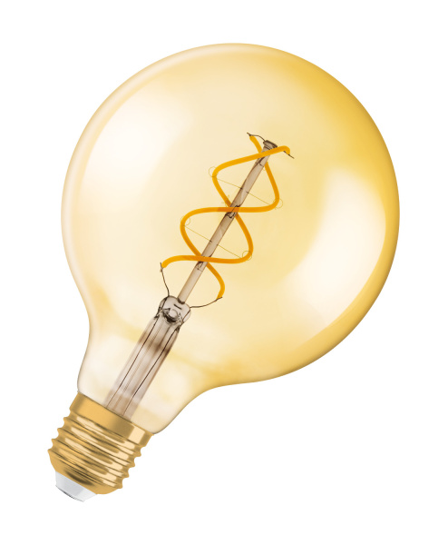 Osram Светодиодная лампа Vintage 1906 LED CL GLOBE125,филаментная,GOLD, 4,5W,золотистая, диммируемая, теплый белый свет(820), цоколь E27 4058075270008 Osram Светодиодная лампа Vintage 1906 LED CL GLOBE125,филаментная,GOLD, 4,5W,золотистая, диммируемая, теплый белый свет(820), цоколь E27 4058075270008