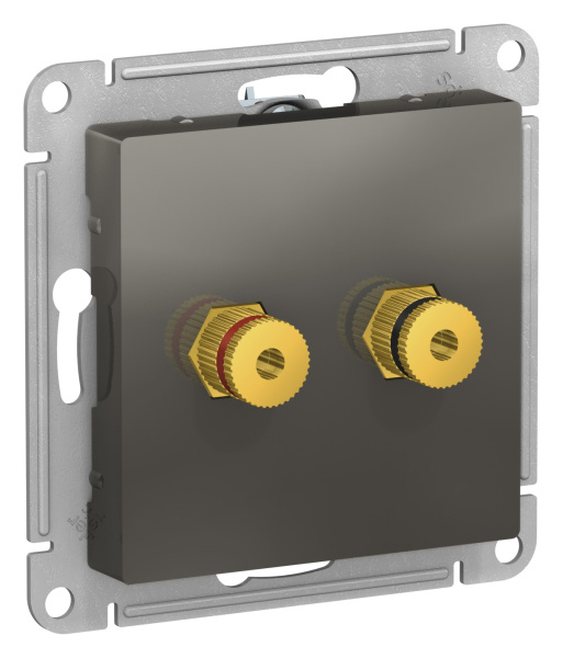 Купить Systeme Electric AtlasDesign Сталь Аудиорозетка двухместная
