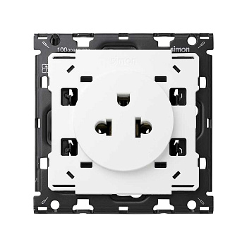 Simon 100 Белый глянец Евро-американская розетка 16A 250В~ 10000439-130