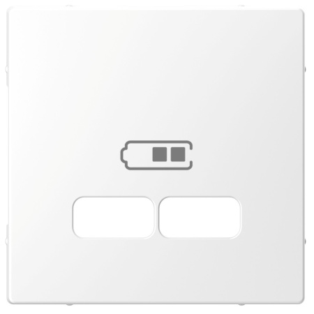 SE Merten D-Life Белый Лотос Накладка центральная для USB механизма 2,1А MTN4367-6035